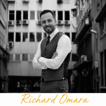 about omera trading Richard Omara – trader and market researcher, professional black and white personal brand portrait